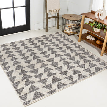 Aisha Moroccan Triangle Geometric Area Rug